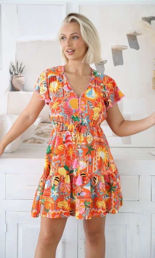 Rayon Dress Zoe Tropicana