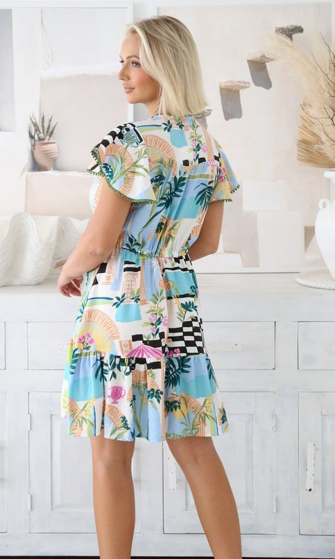 Rayon Dress Zoe Miami Vice