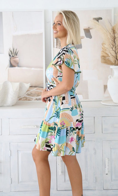 Rayon Dress Zoe Miami Vice