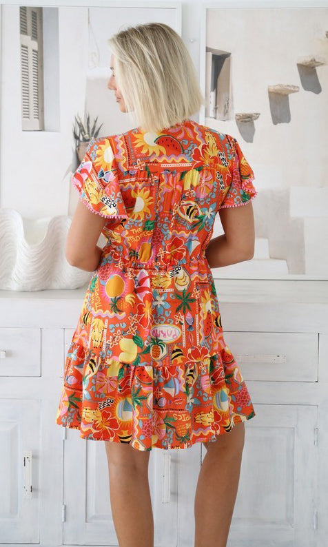 Rayon Dress Zoe Tropicana