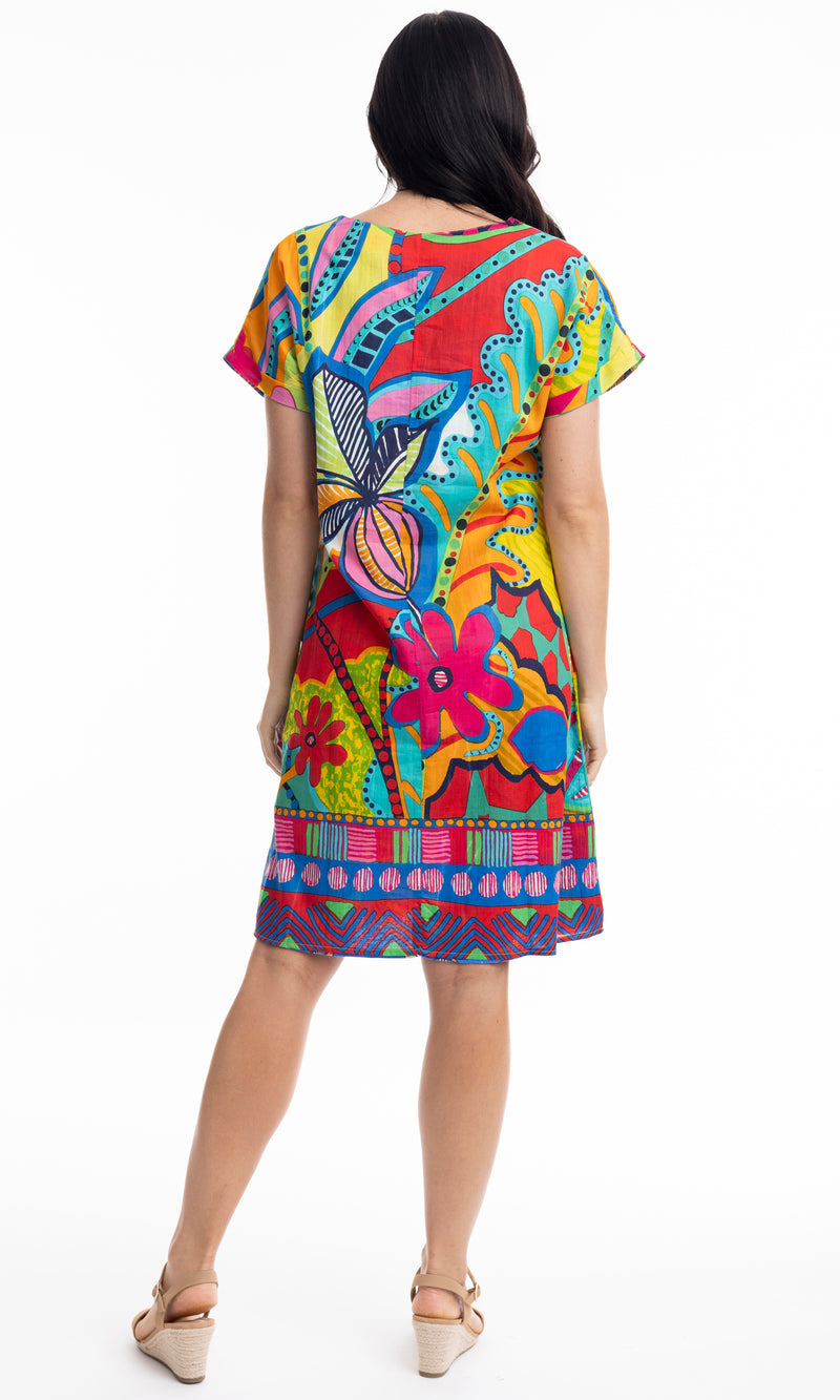 Cotton Dress Reversible Short Sleeve San Miguel