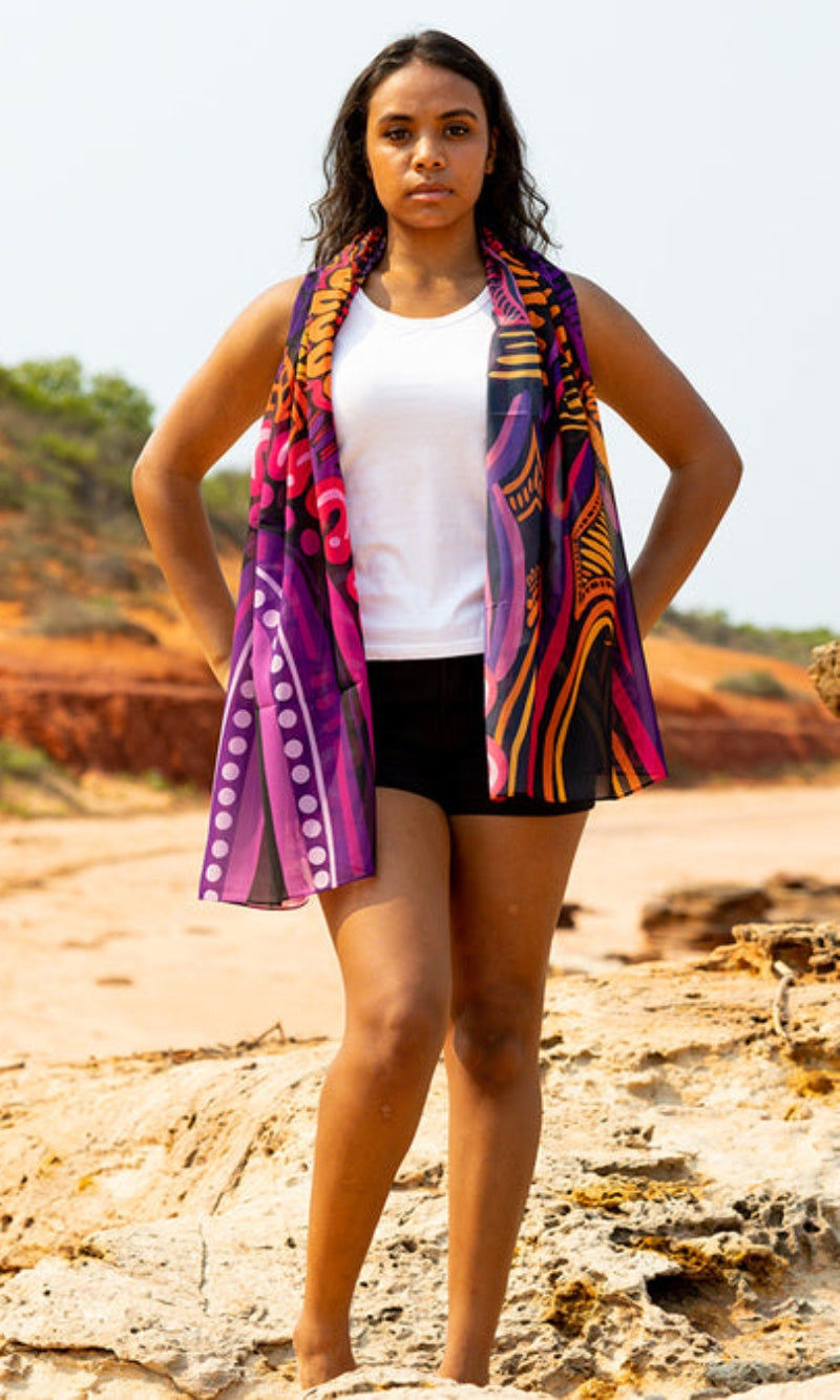 Aboriginal Art Scarf Mother