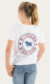 Signature Bull Kids Unisex T-Shirt Candy/White