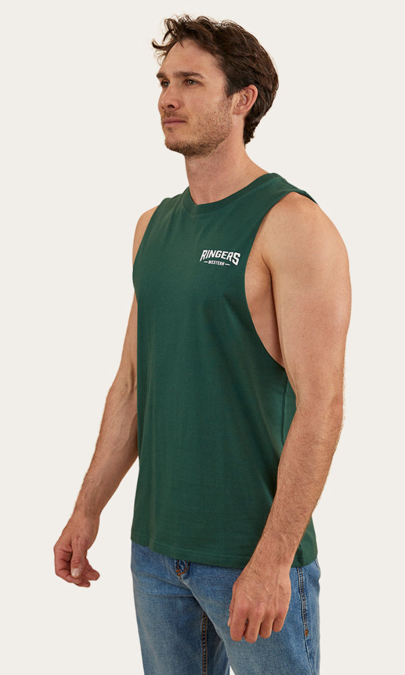 Squadron Mens Muscle Tank Pine