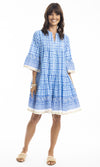 Cotton Dress Layer with Elbow Sleeve Straddie Blue