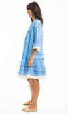 Cotton Dress Layer with Elbow Sleeve Straddie Blue