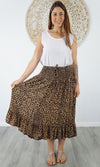 Rayon Skirt Tangelo Baby Cheetah