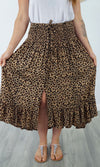 Rayon Skirt Tangelo Baby Cheetah