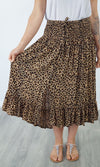 Rayon Skirt Tangelo Baby Cheetah