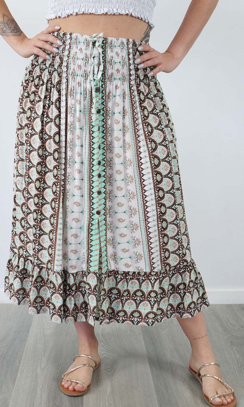 Rayon Skirt Tangelo Scallops, More Colours