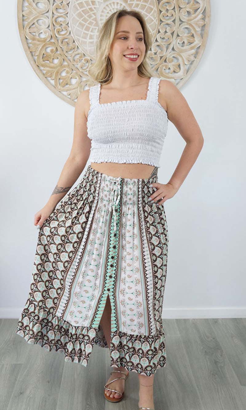 Rayon Skirt Tangelo Scallops, More Colours