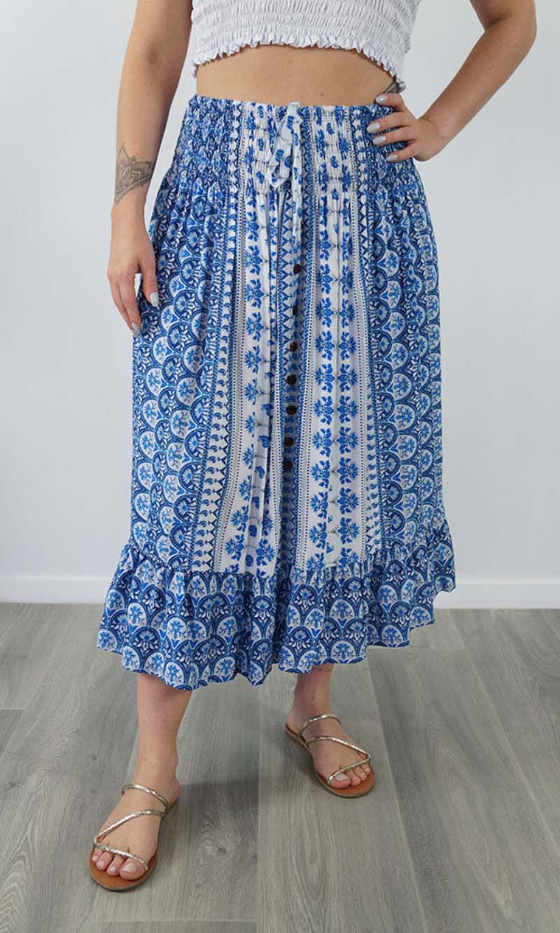 Rayon Skirt Tangelo Scallops, More Colours