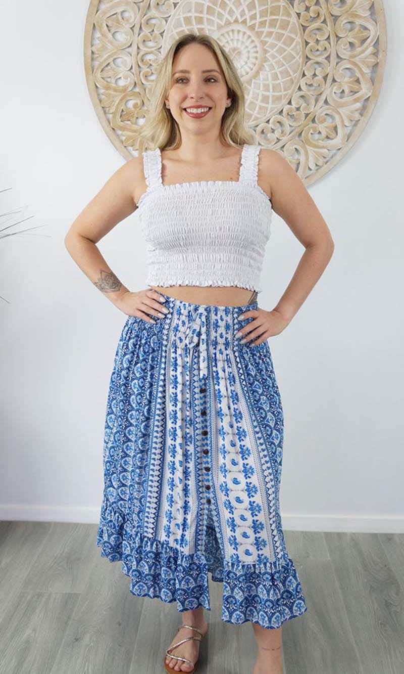 Rayon Skirt Tangelo Scallops, More Colours