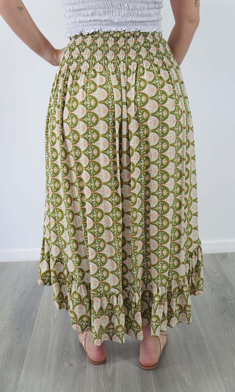 Rayon Skirt Tangelo Scallops, More Colours