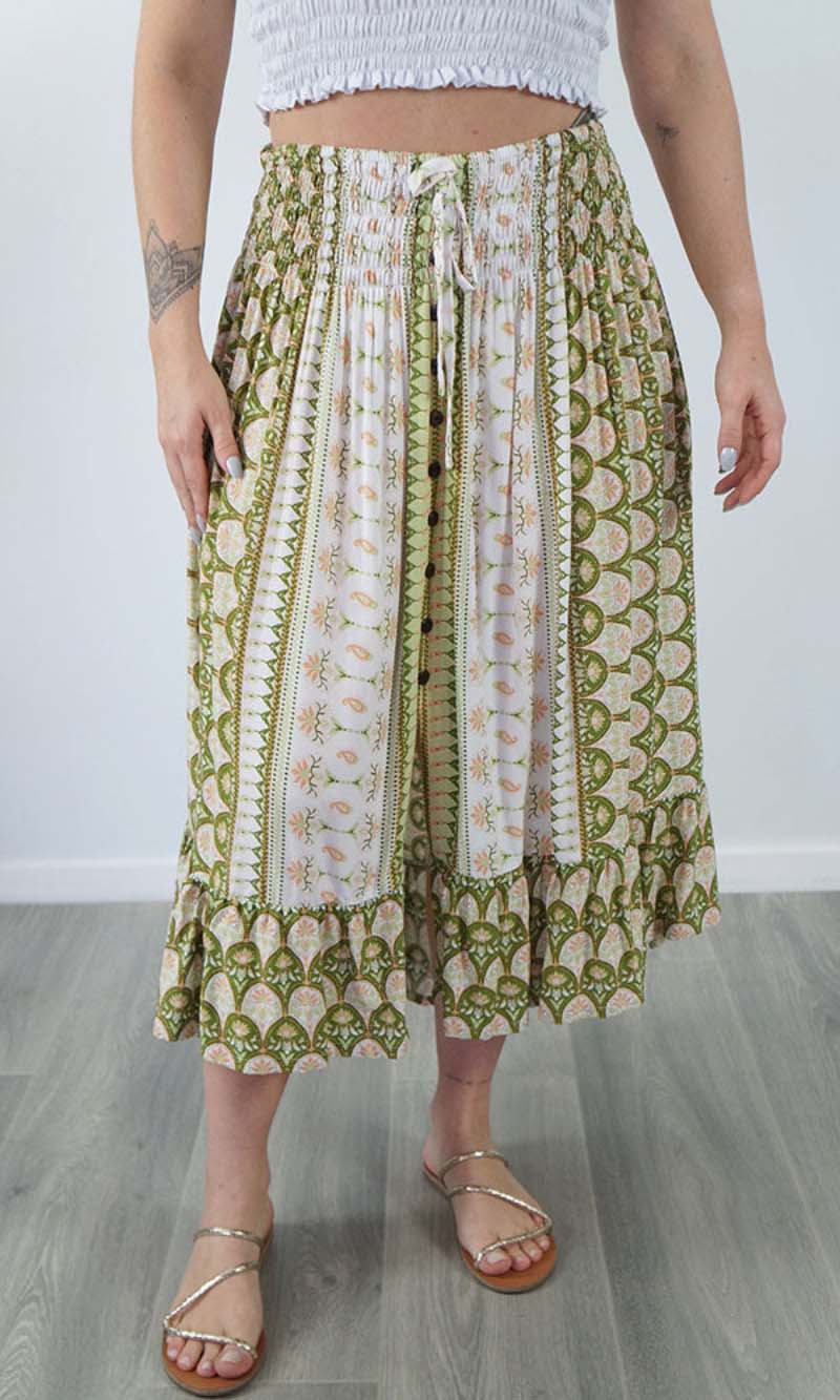 Rayon Skirt Tangelo Scallops, More Colours