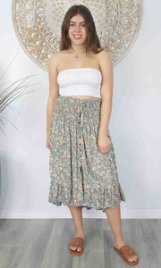 Rayon Skirt Tangelo Springflower, More Colours