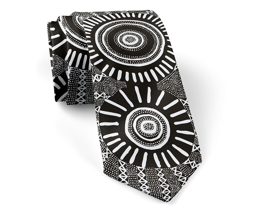 Aboriginal Art Necktie Set by Lidwina (Nina) Tepomitari