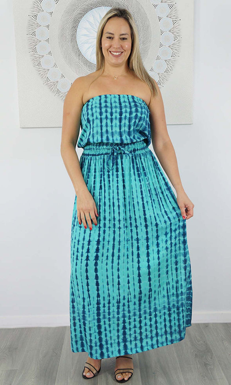 Rayon Dress Tube Crackle Tie Dye, More Colours