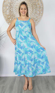 Rayon Dress TwiggyTropical Leaves, More Colours
