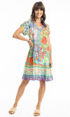 Rayon Dress Shift with Frill Hem Tara