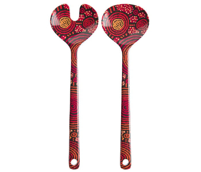 Aboriginal Art Salad Server Teddy Gibson