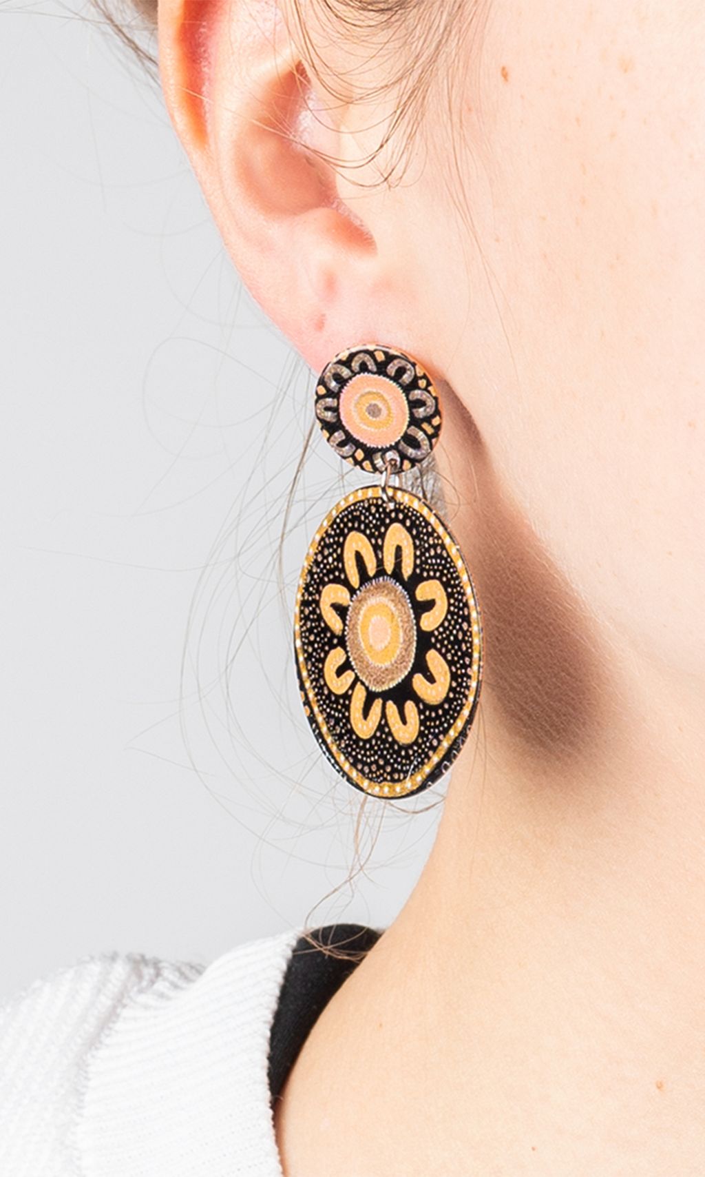 Aboriginal Art Earrings The Path They Have Laid
