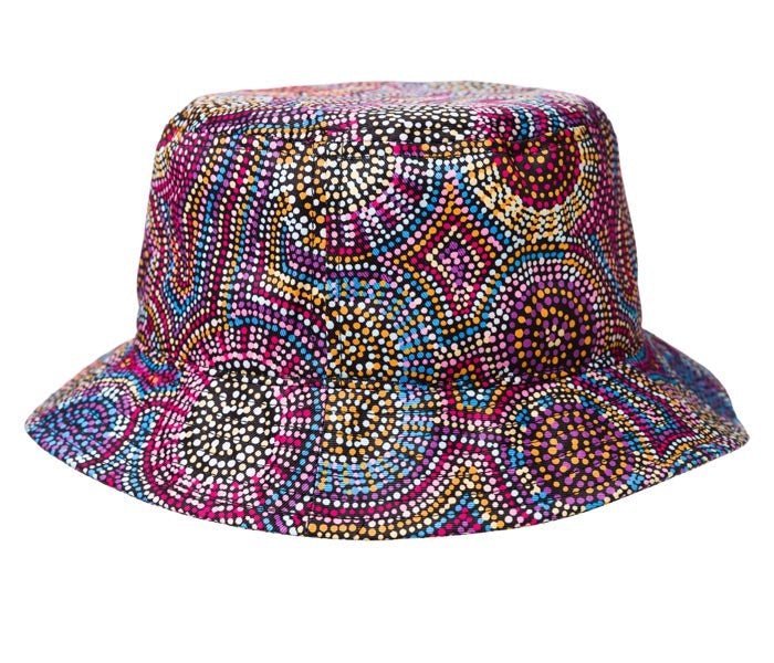 Aboriginal Art Bucket Hats Tina Martin, Two Sizes Available