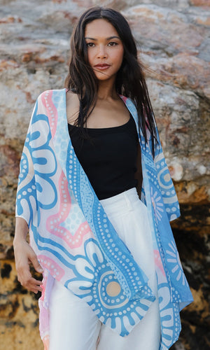 Aboriginal Art Chiffon Shawl To The Skies