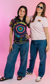 Aboriginal Art Ladies Fitted Polo Together - Pride Worn Proudly