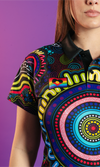 Aboriginal Art Ladies Fitted Polo Together - Pride Worn Proudly