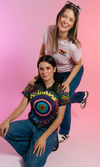 Aboriginal Art Ladies Fitted Polo Together - Pride Worn Proudly