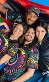 Aboriginal Art Ladies Fitted Polo Together - Pride Worn Proudly