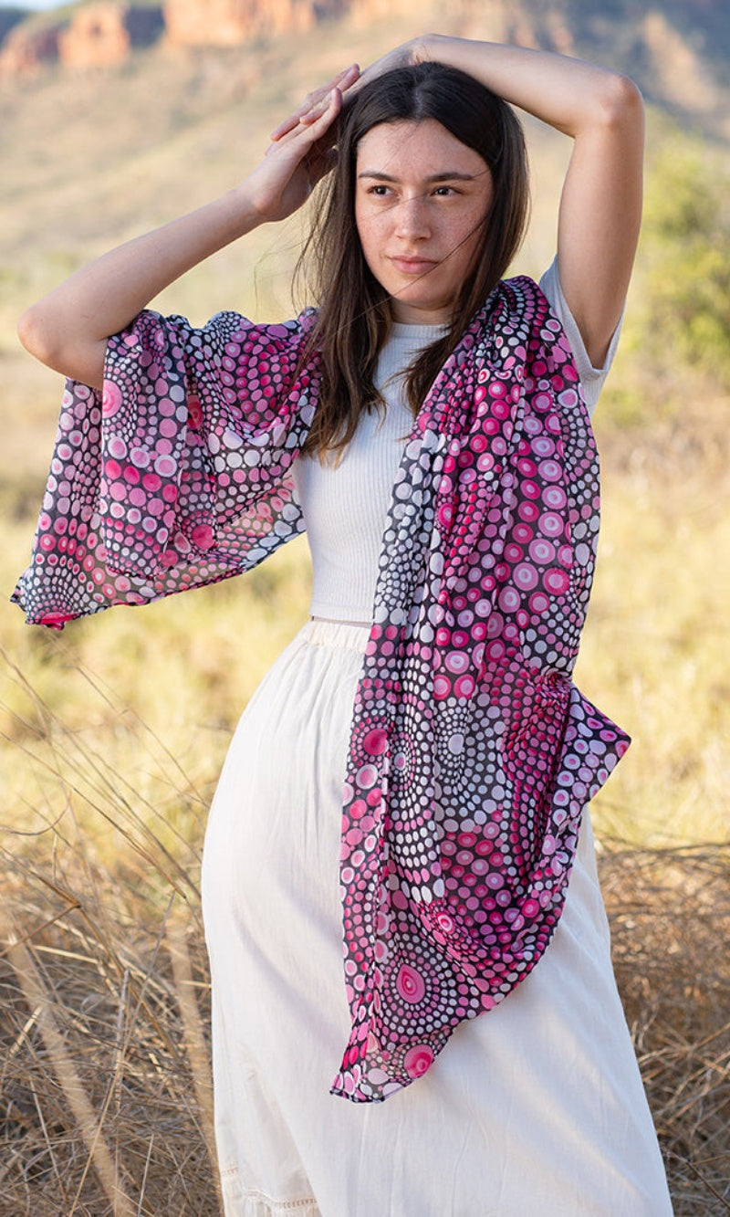 Aboriginal Art Scarf Tribe of Women