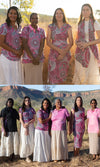 Aboriginal Art Ladies Fitted Bamboo (Simpson) Polo Tribes of Women