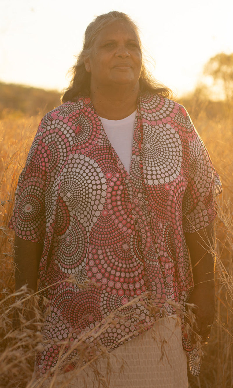 Aboriginal Art Chiffon Shawl Tribe of Women