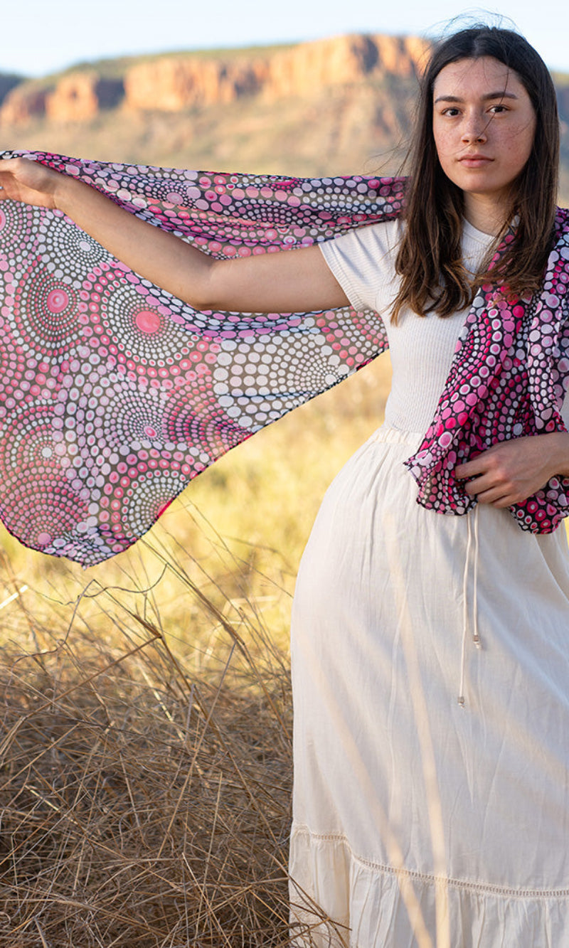 Aboriginal Art Scarf Tribe of Women
