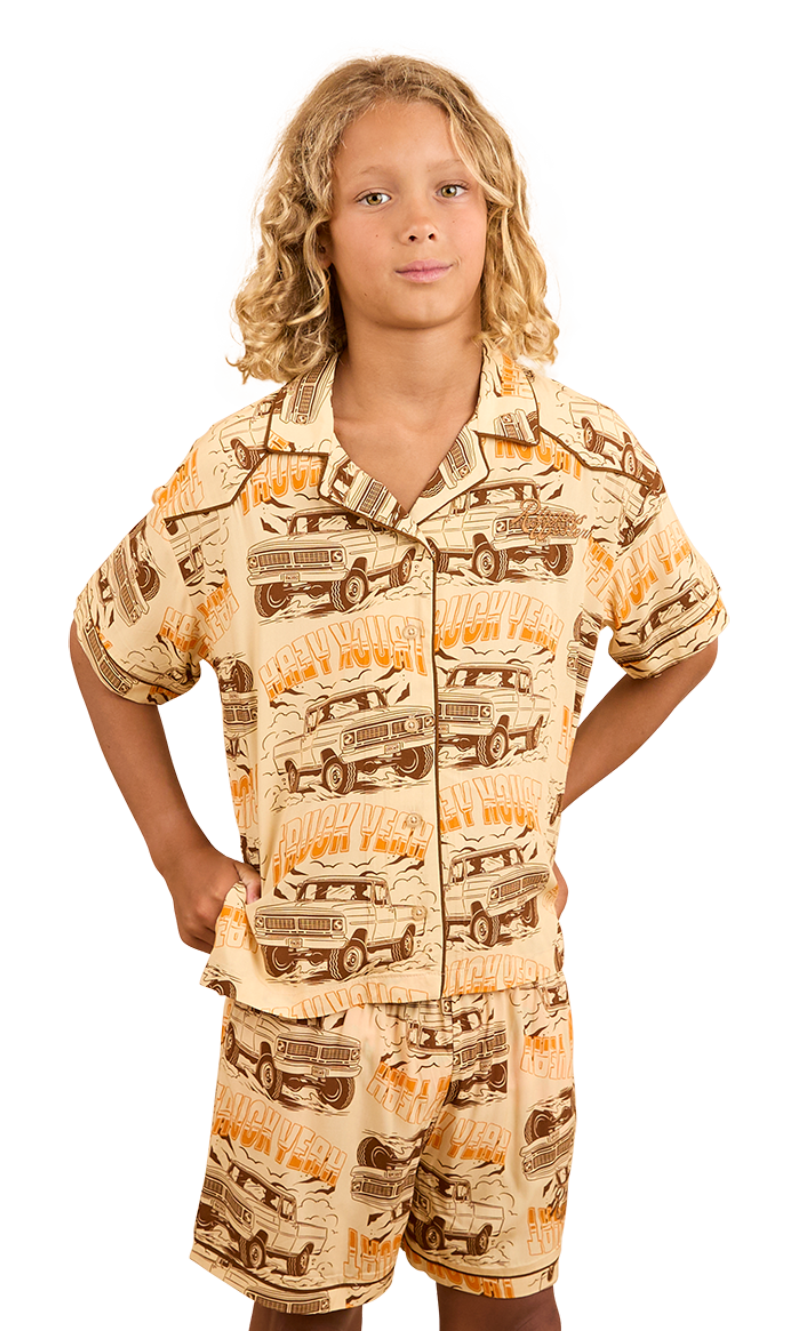 Truck Yeah Kids Short Pyjama Set, More Colours