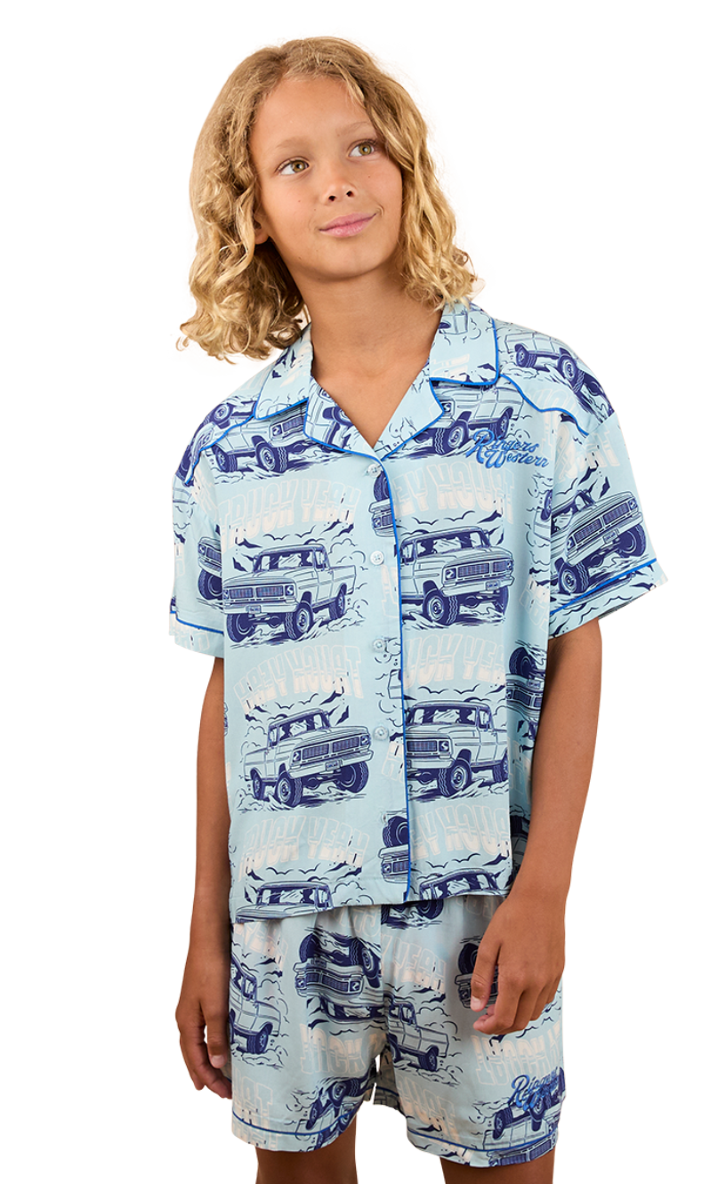 Truck Yeah Kids Short Pyjama Set, More Colours