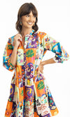 Rayon Dress Layers 3/4 Sleeve Tyler