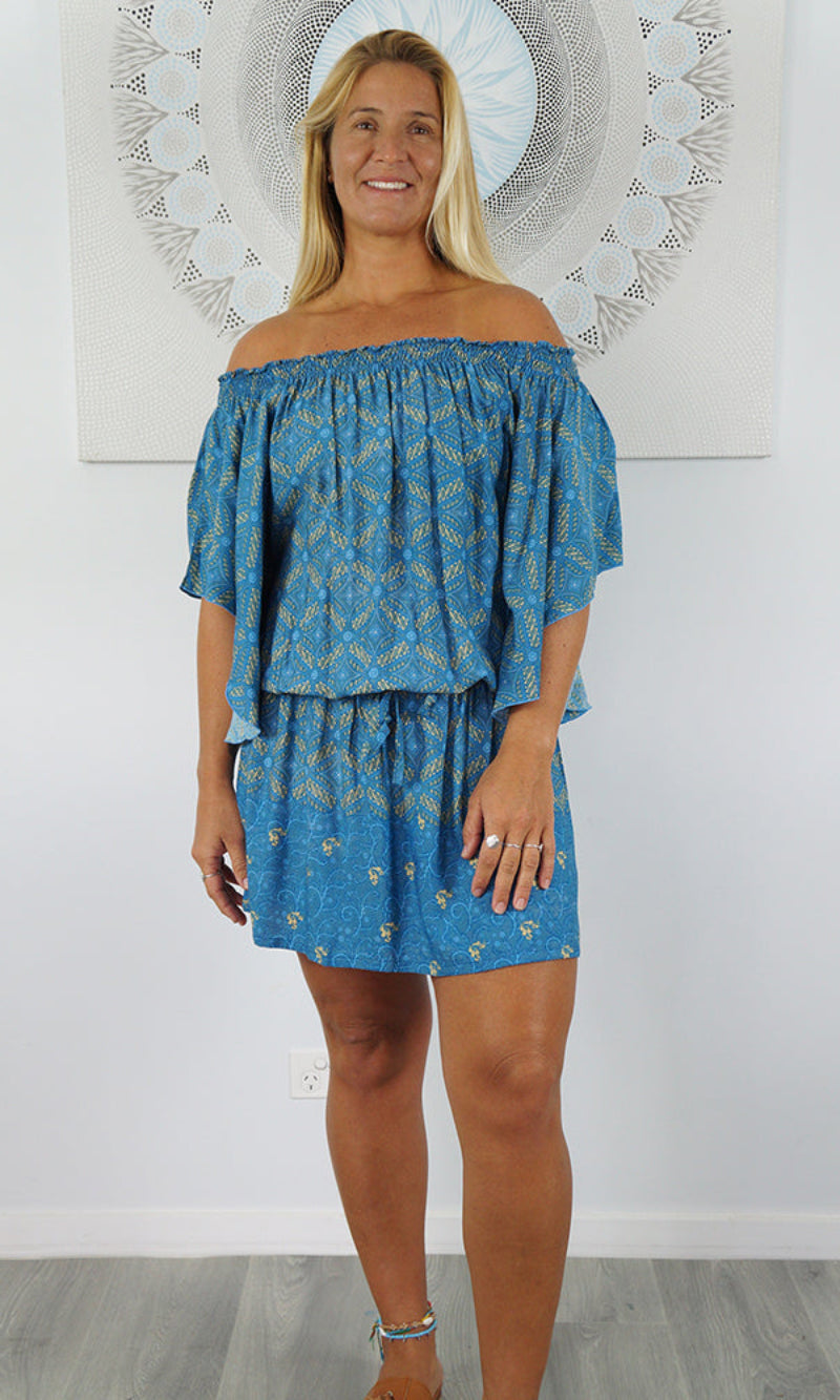Rayon Dress Short Wing Byron, More Colours