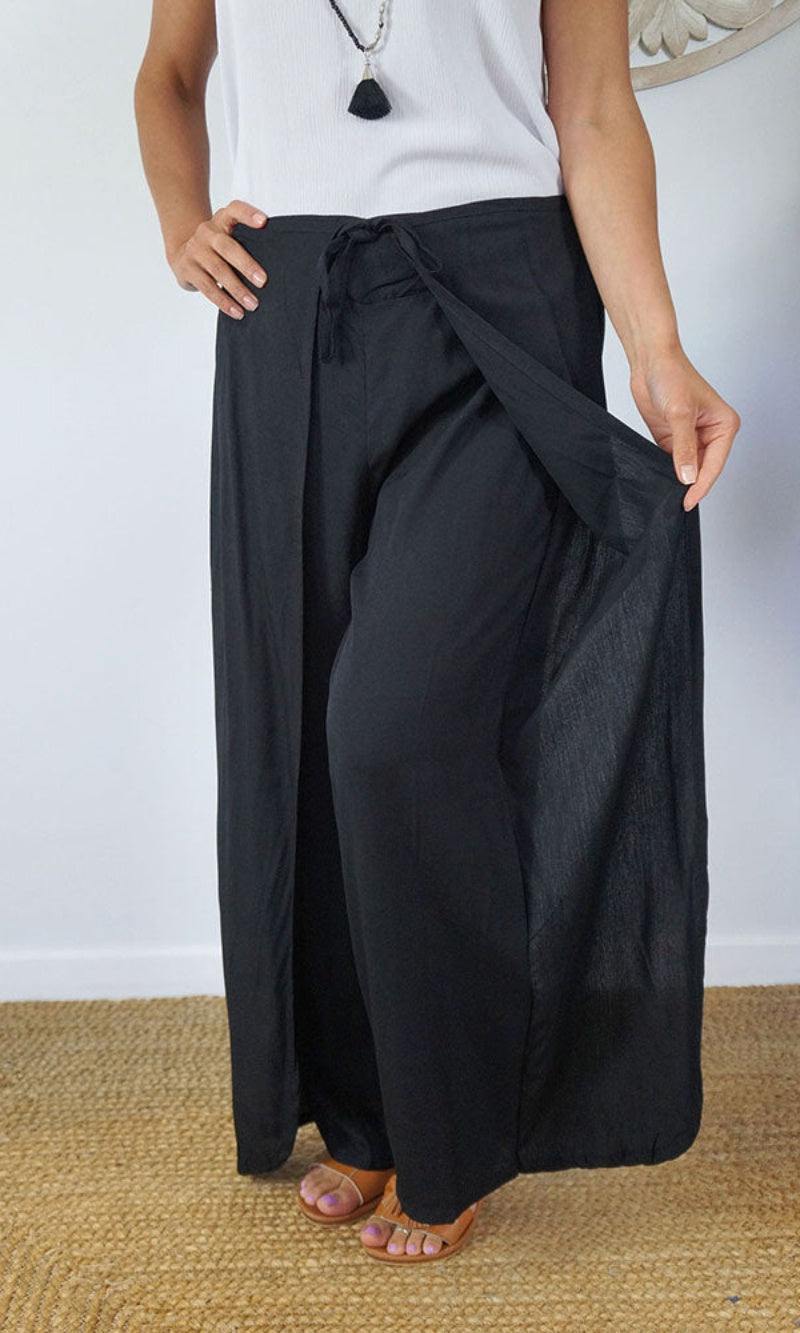 Rayon Wrap Pant Plain, More Colours