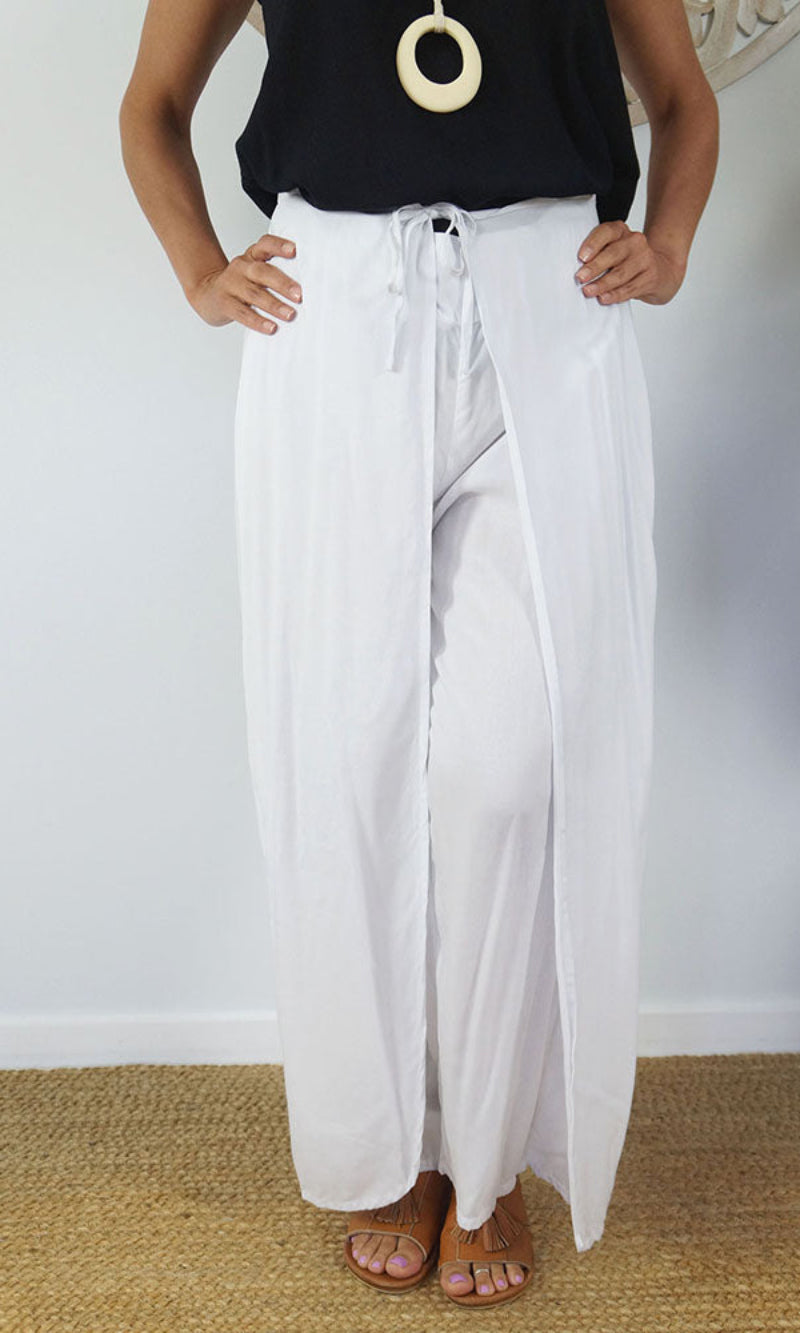 Rayon Wrap Pant Plain, More Colours
