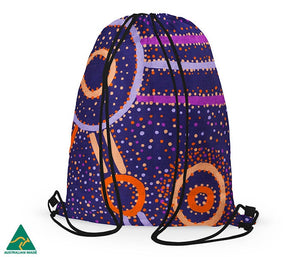 Aboriginal Art Drawstring Bag Watson Robertson