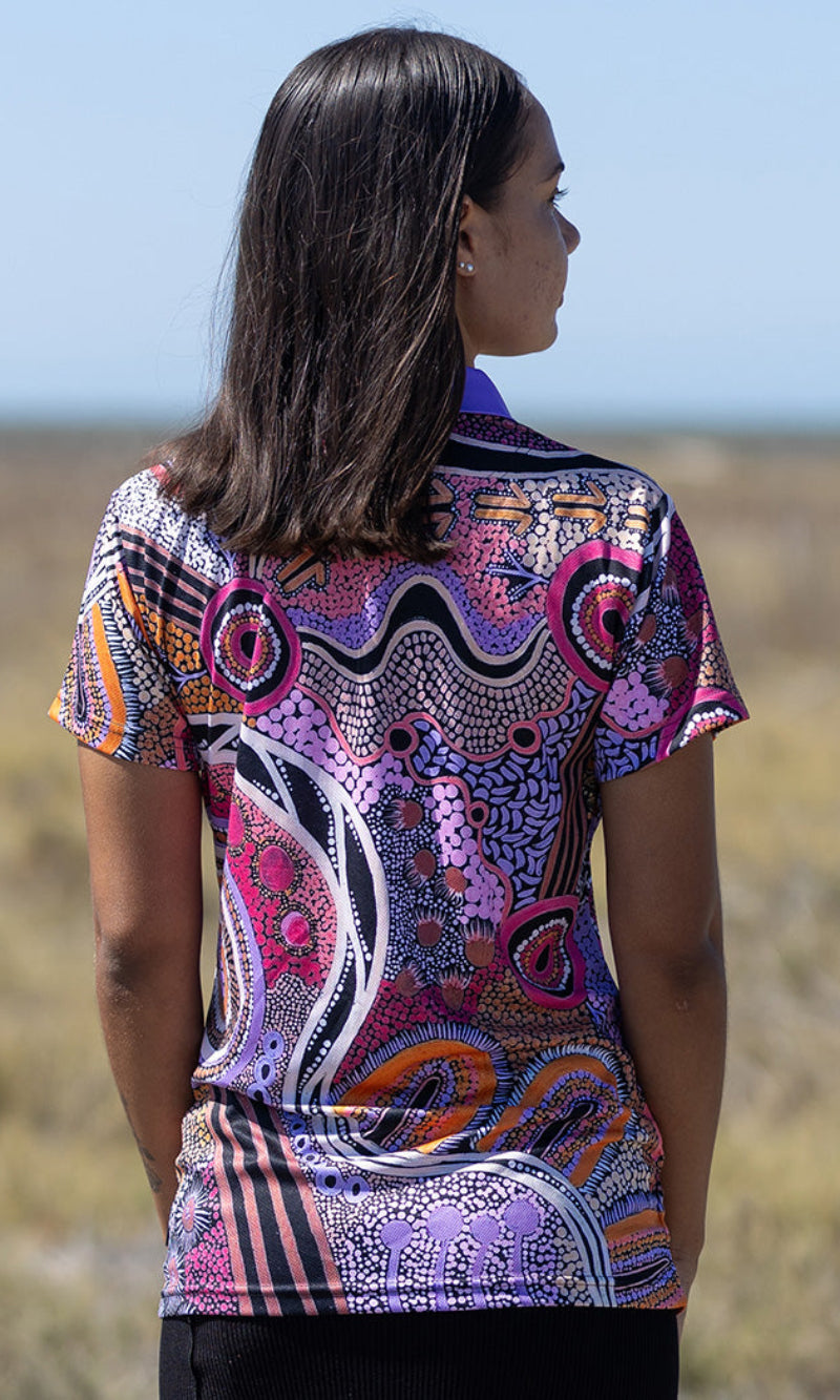 Aboriginal Art Ladies Fitted Waugal