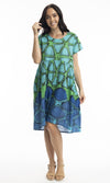 Cotton Dress Boxy with Ruched Waist Whitsundays