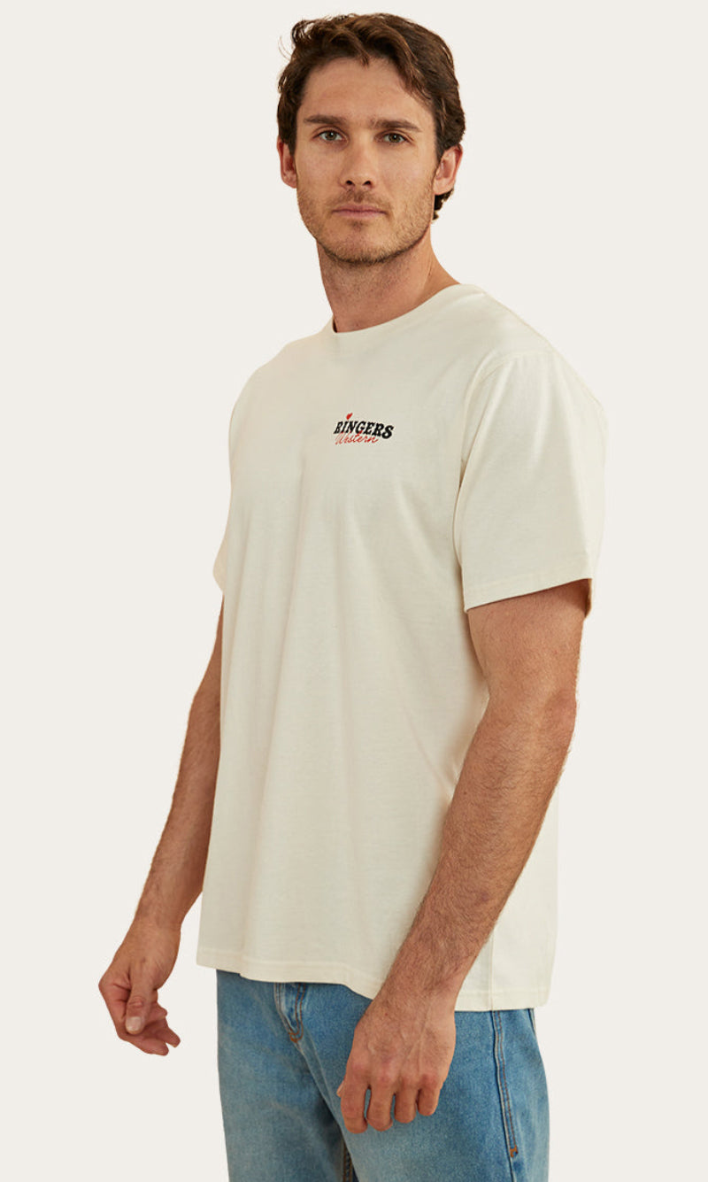 Wild Card Mens Loose Fit T-Shirt Off White