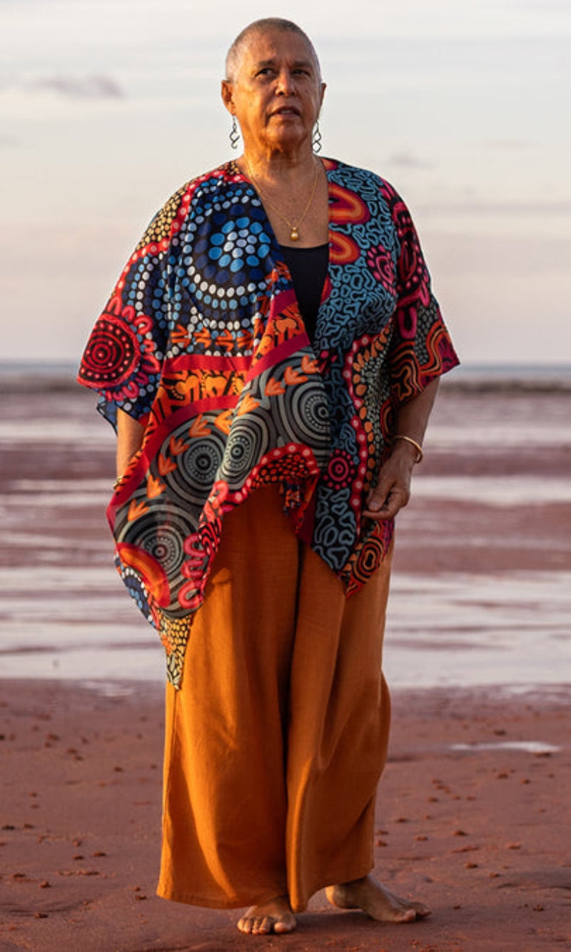 Aboriginal Art Chiffon Shawl Wurung (Branches)