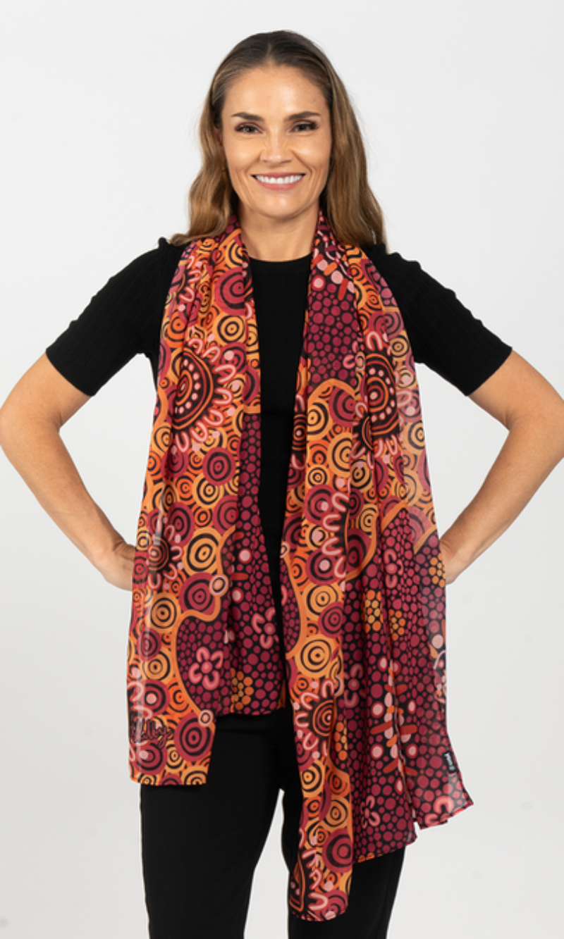 Aboriginal Art Scarf Yinaa