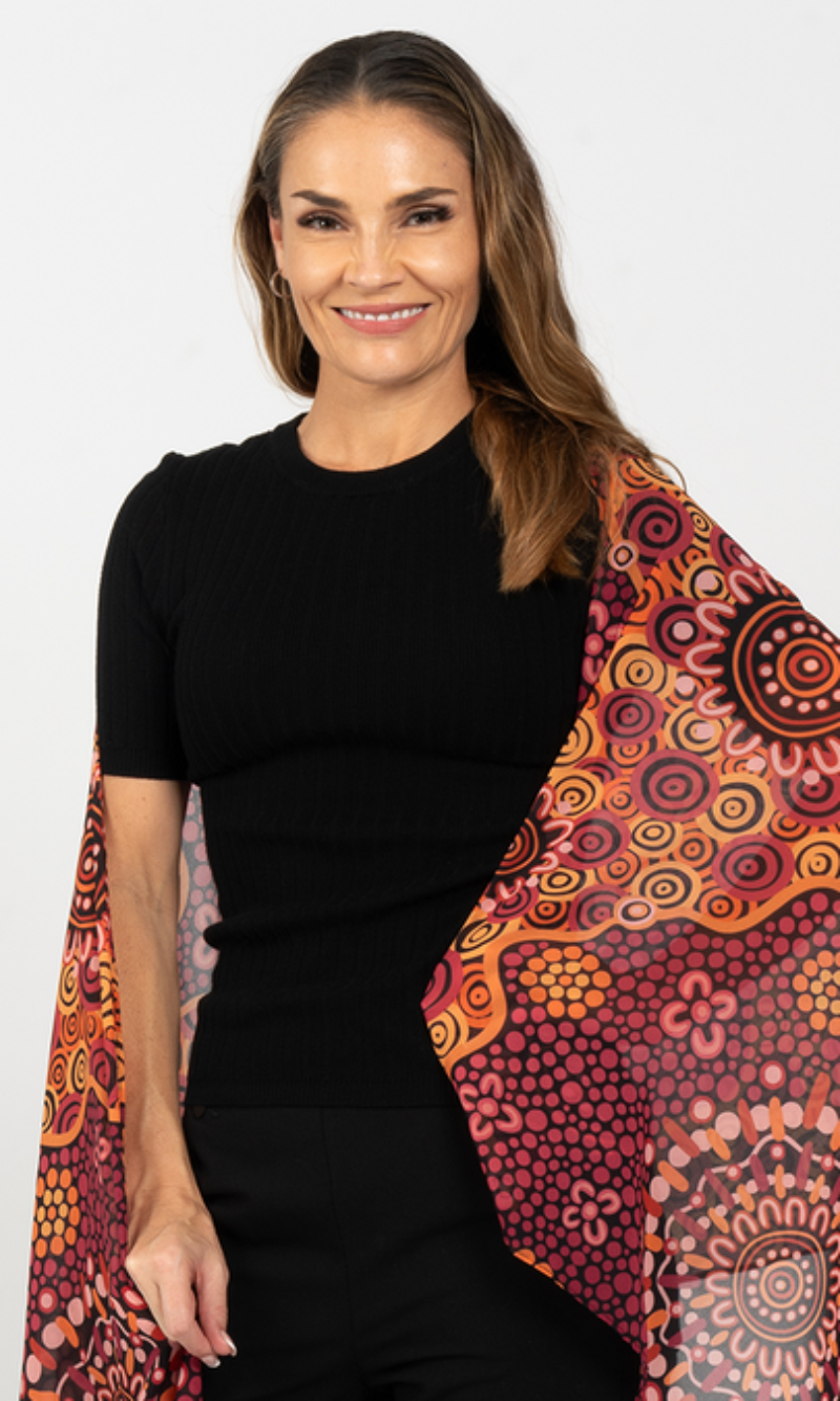 Aboriginal Art Scarf Yinaa