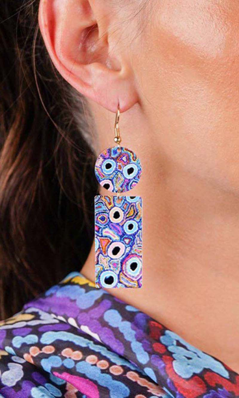 Aboriginal Art Earrings Yumari Dreamings